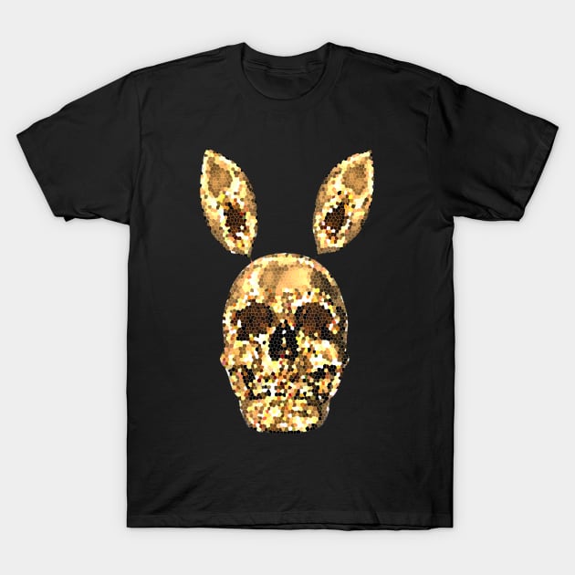 Golden Magic SKULL Rabbit Diamond Edition | Missing Tooth Acid Bunny Skull Psychedelic POPART & Design by Tyler Tilley (tiger picasso) T-Shirt by Tiger Picasso